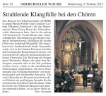 Strahlende Klangfülle bei den Chören, Oberurseler Woche, 09.02.2012 Zeitungsausschnitt